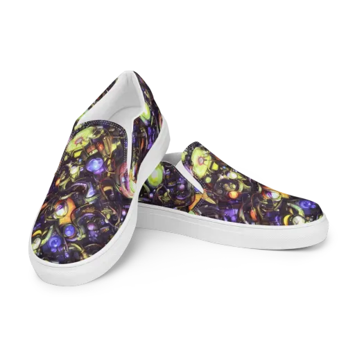 Midnight Nectar on a Men's Slip-On Canvas Shoes