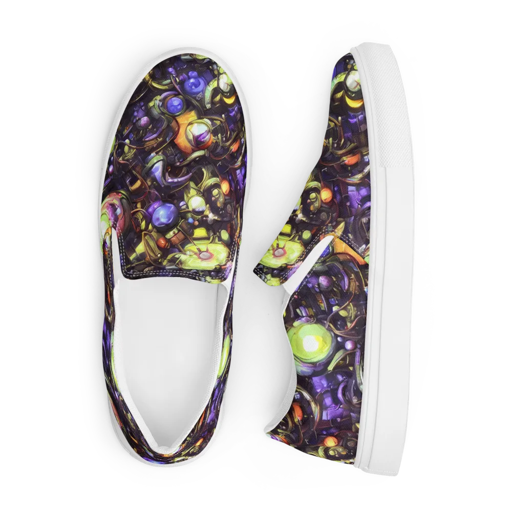 Midnight Nectar on Men's Slip-On Canvas Shoes — Front