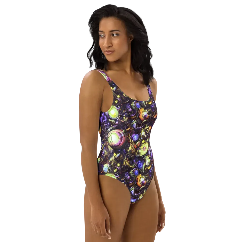 Midnight Nectar on One-Piece Swimsuit — Right