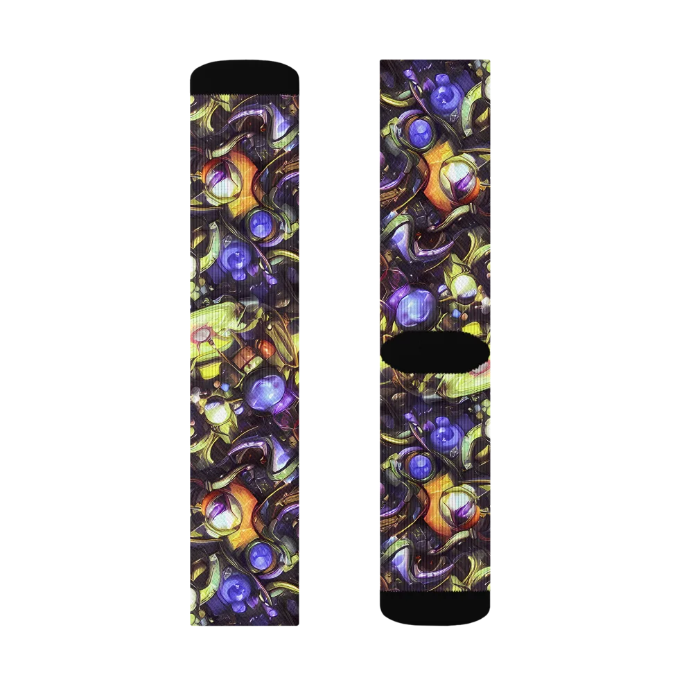 Midnight Nectar on Socks — Left Sock