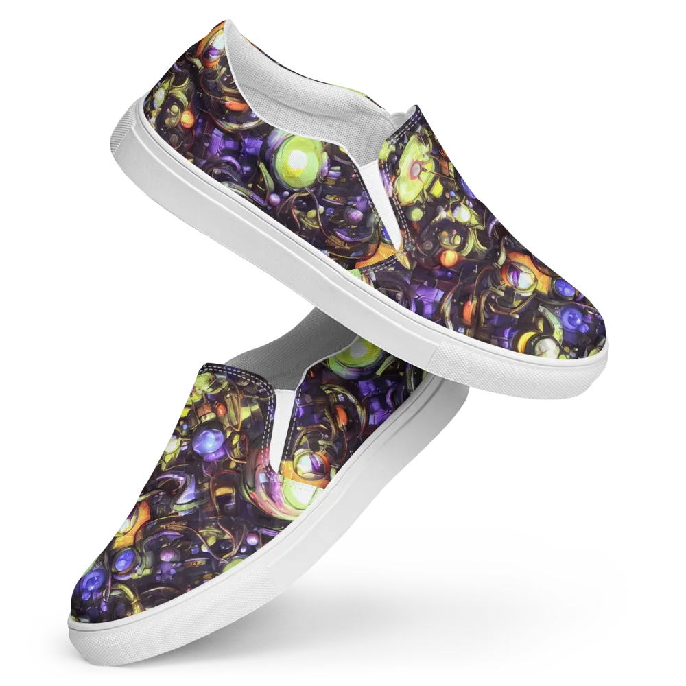 Midnight Nectar on Women's Slip-On Canvas Shoes — Front
