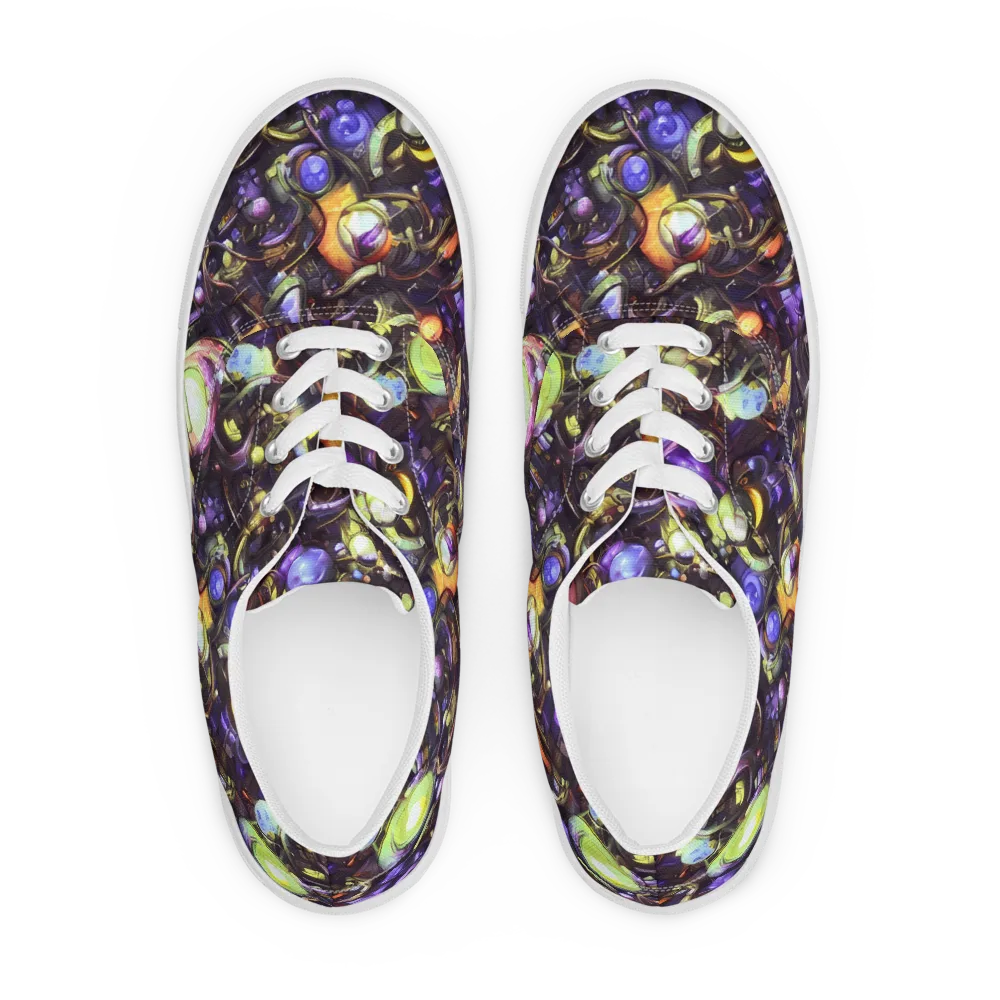 Midnight Nectar on Men's Lace-Up Canvas Shoes — Front