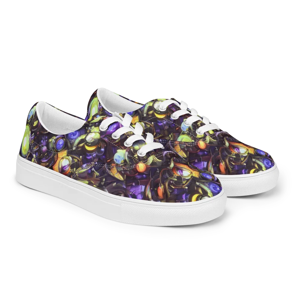 Midnight Nectar on Men's Lace-Up Canvas Shoes — Right Front