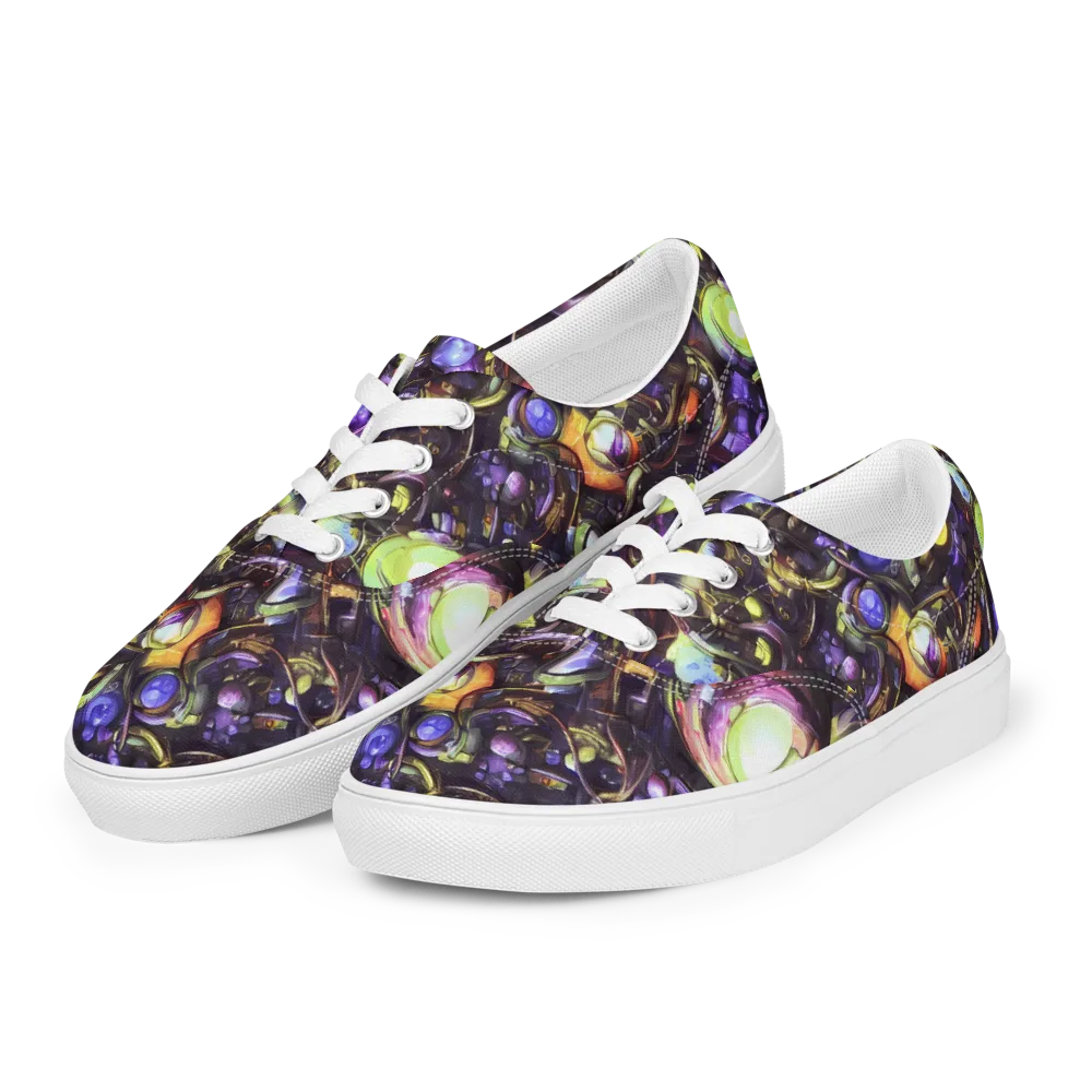 Midnight Nectar on Men's Lace-Up Canvas Shoes — Left Front
