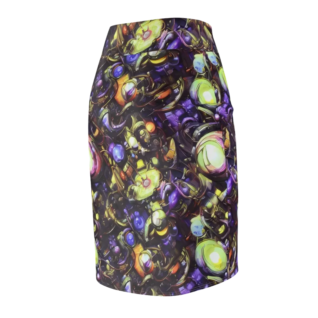 Midnight Nectar on Pencil Skirt — Back Side