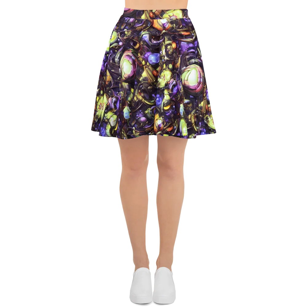 Midnight Nectar on Skater Skirt — Front