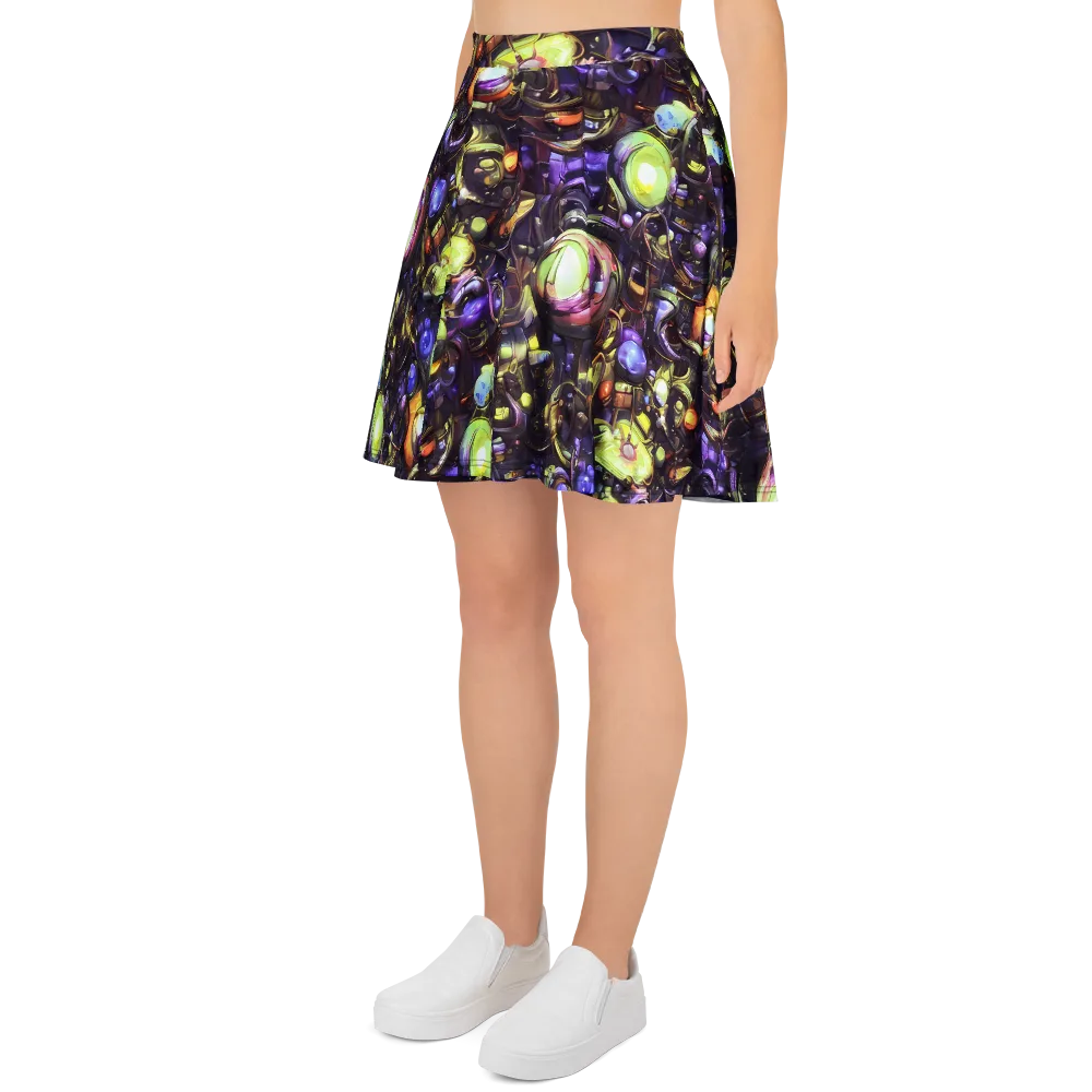 Midnight Nectar on Skater Skirt — Left