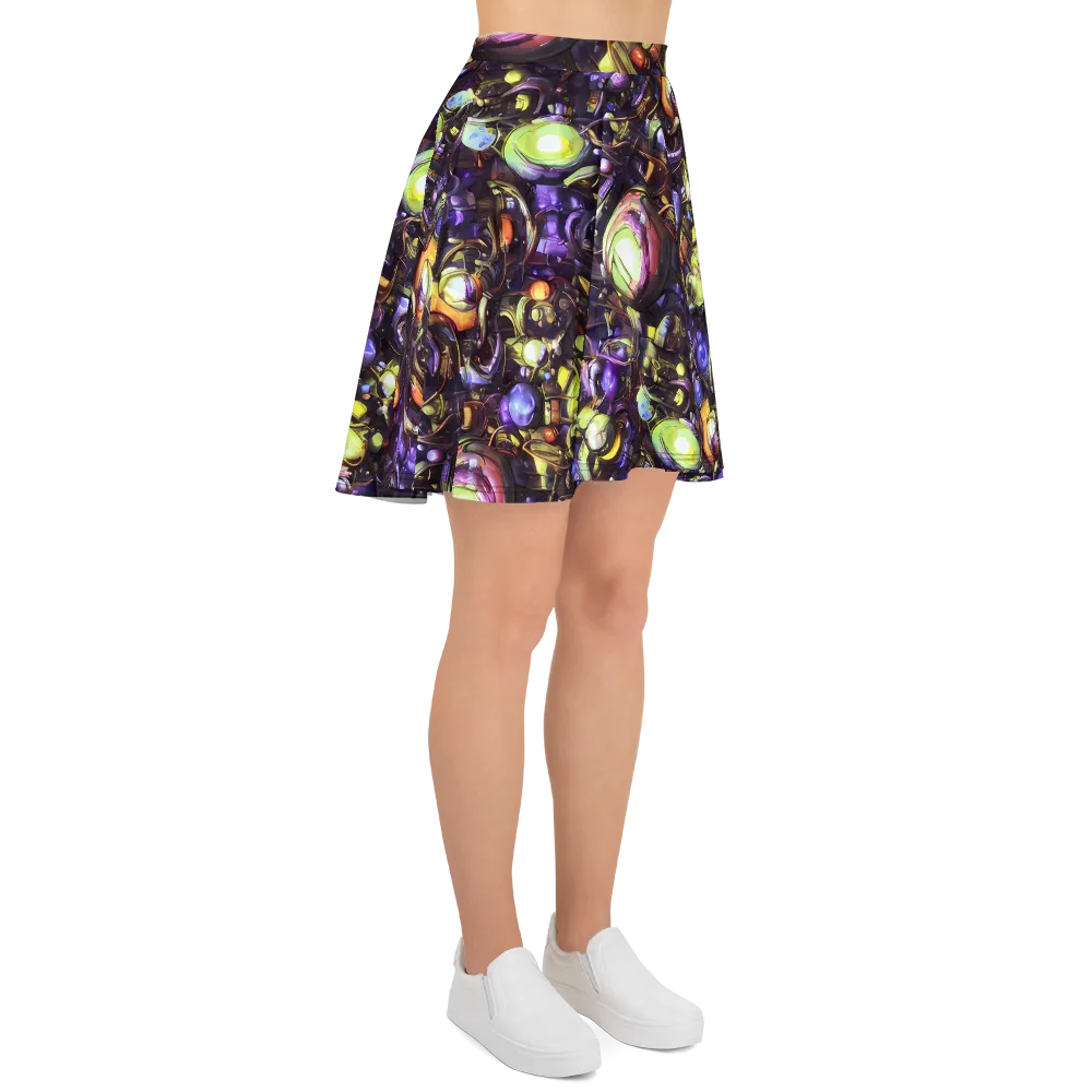 Midnight Nectar on Skater Skirt — Right