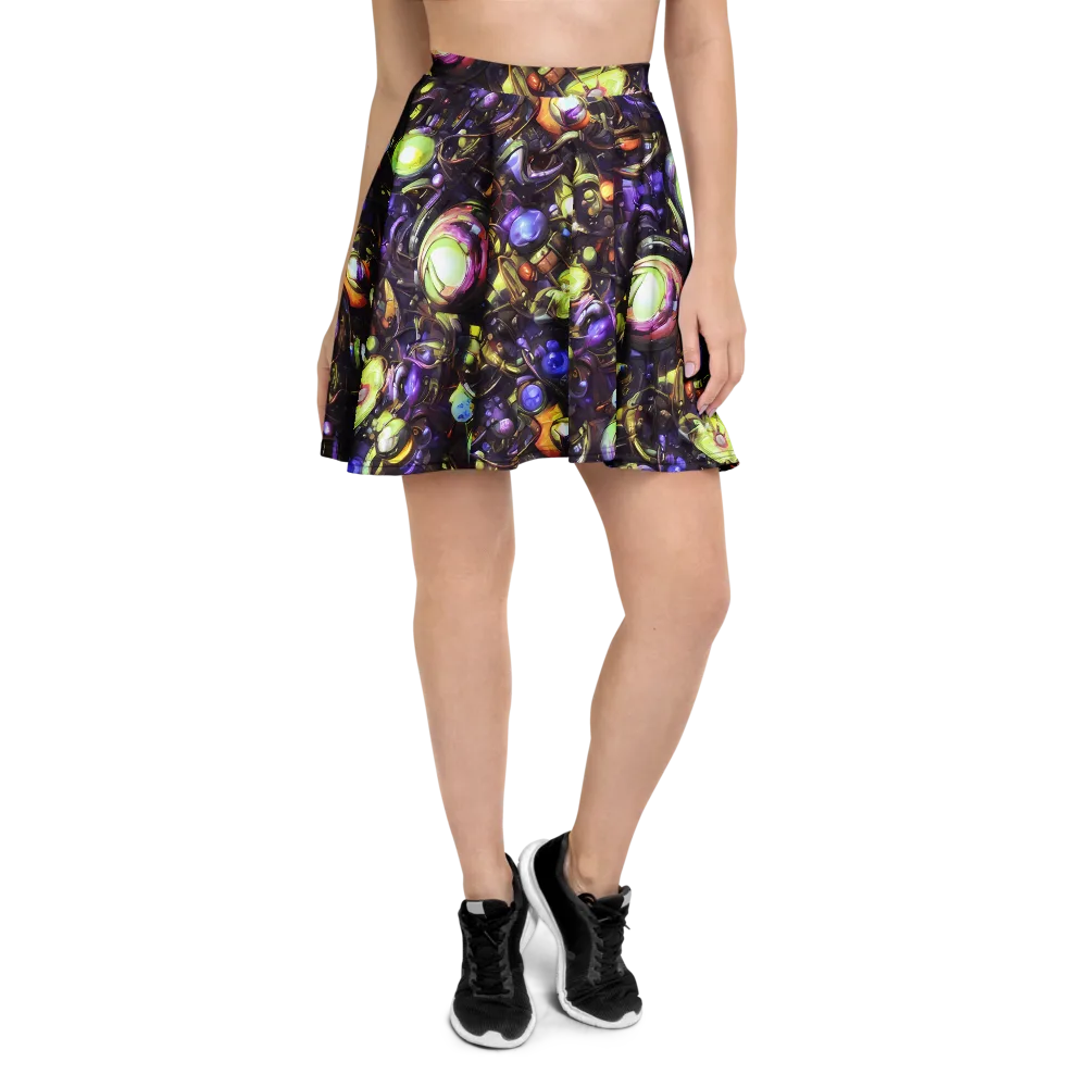 Midnight Nectar on Skater Skirt — Front