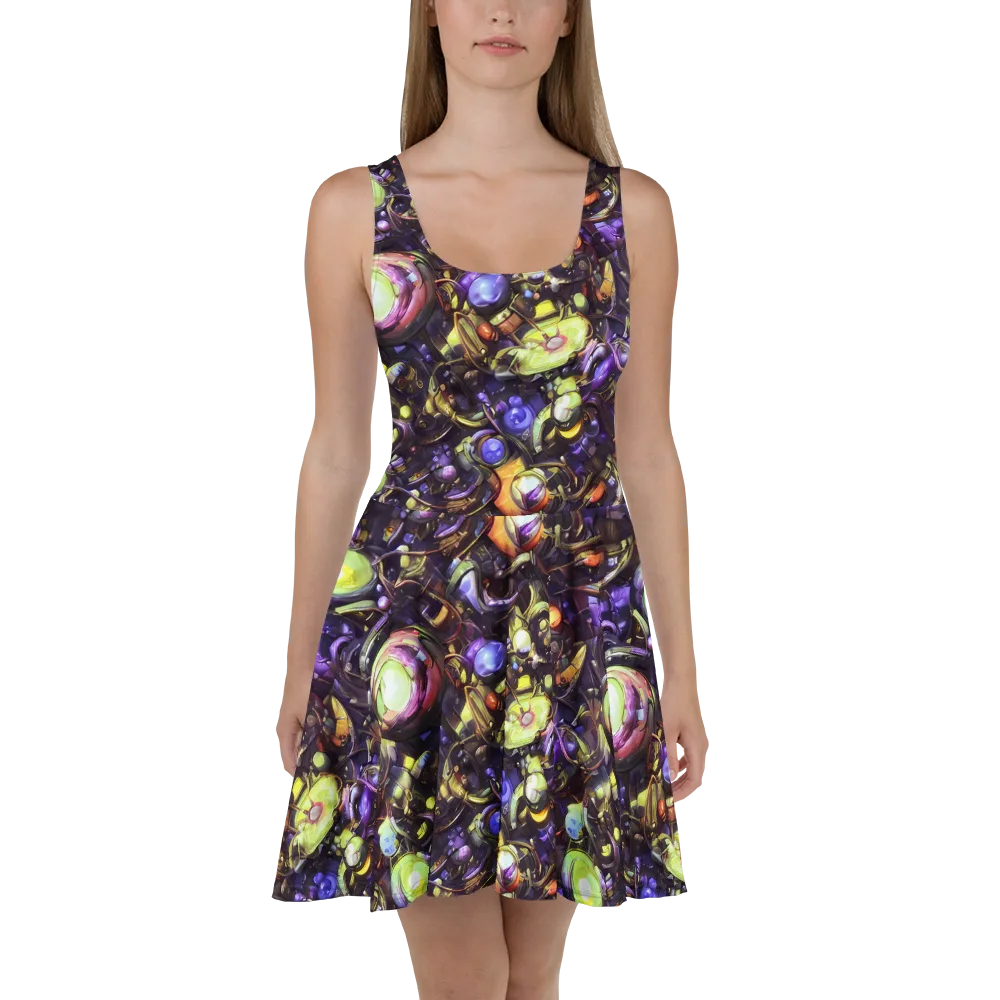 Midnight Nectar on Skater Dress — Front
