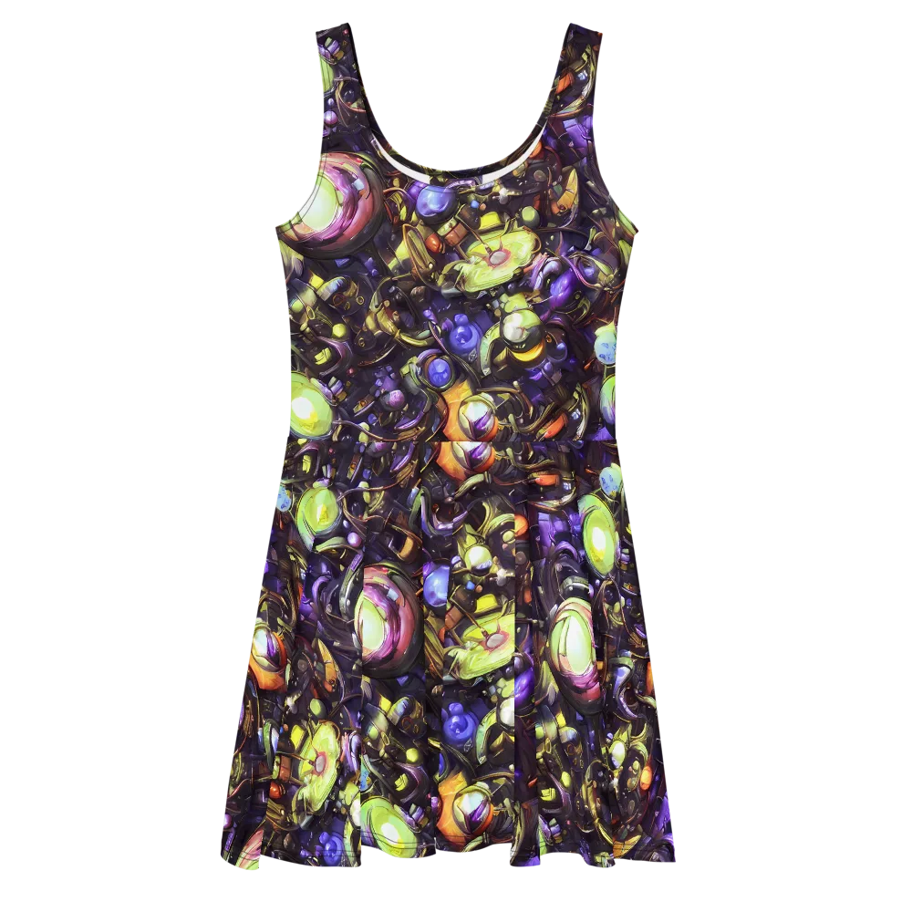 Midnight Nectar on Skater Dress — Front