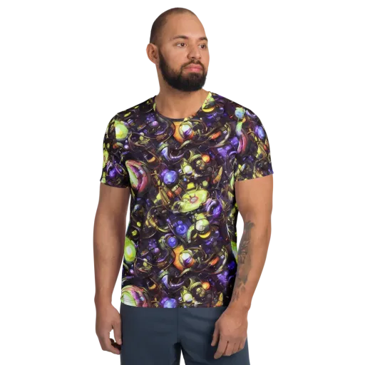 Midnight Nectar on a Men's Athletic T-Shirt