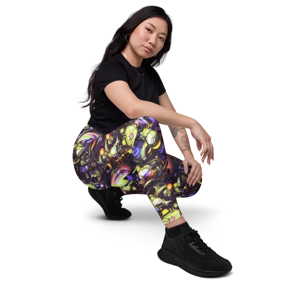 Midnight Nectar on Leggings with Pockets — Right Front