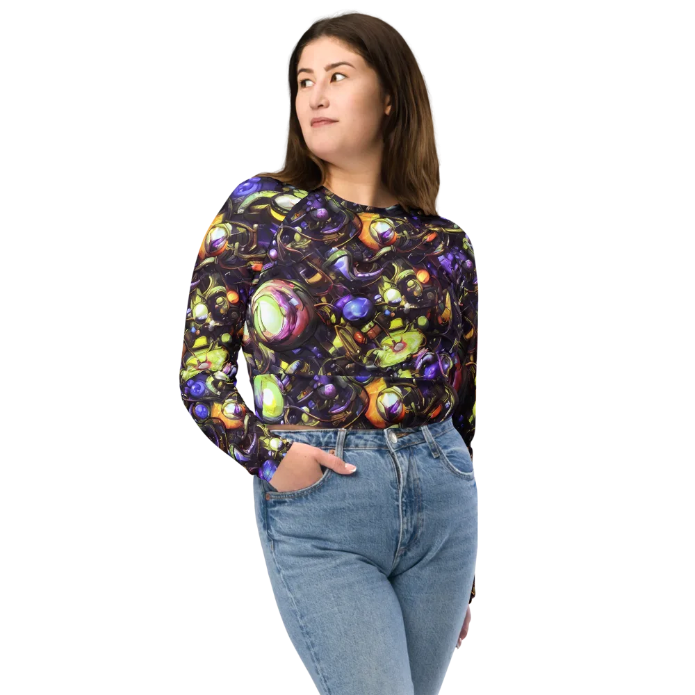 Midnight Nectar on Long Sleeve Crop Top — Front