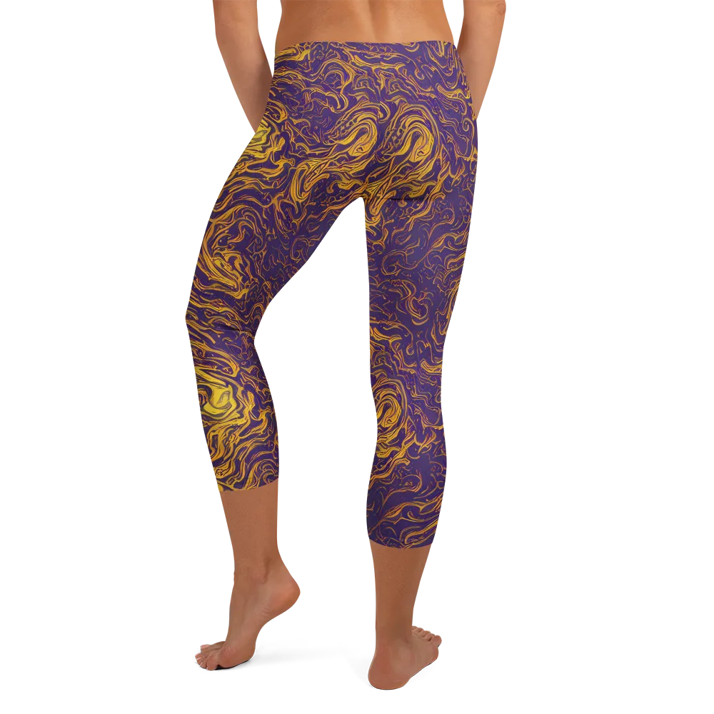 Royal Melt on Capri Leggings — Back