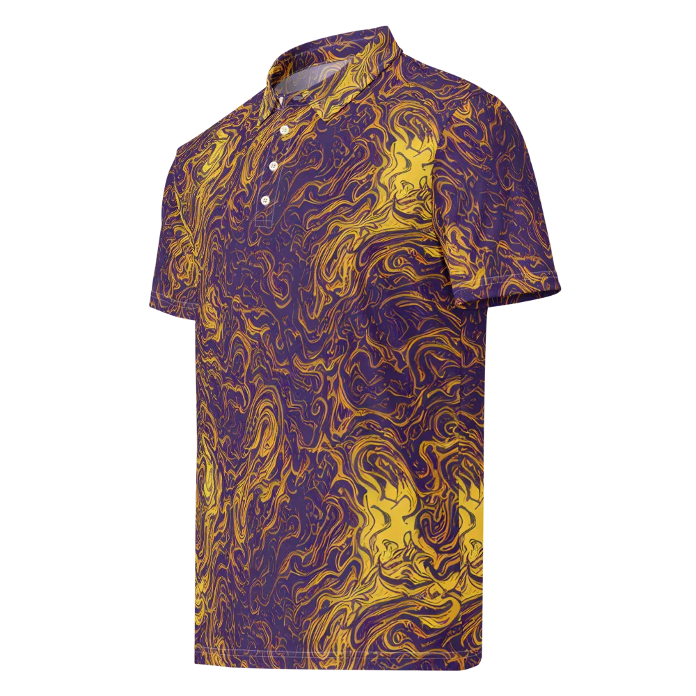 Royal Melt on Men's Slim Fit Polo Shirt — Left Front