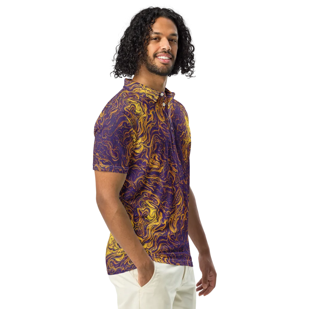 Royal Melt on Men's Slim Fit Polo Shirt — Right Front