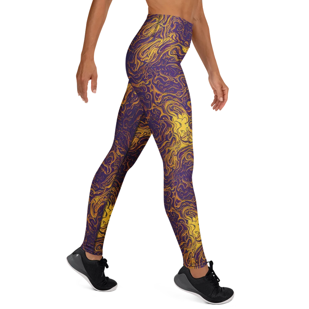 Royal Melt on Yoga Leggings — Right