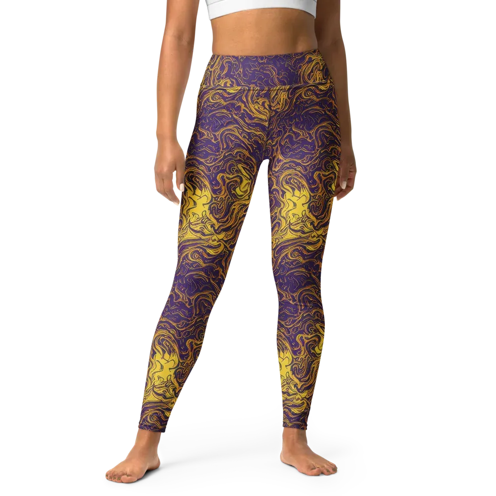 Royal Melt on Yoga Leggings — Front