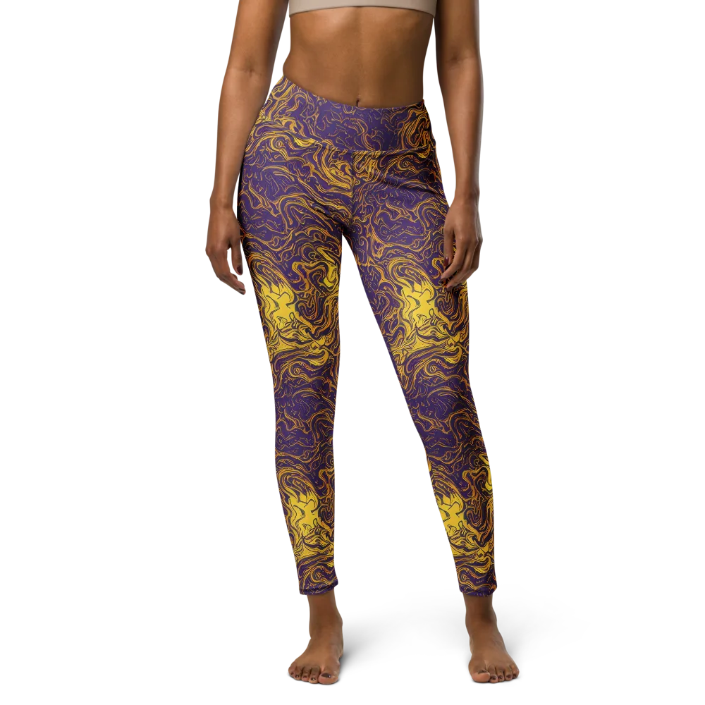 Royal Melt on Yoga Leggings — Front