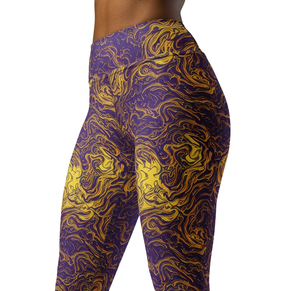 Royal Melt on Yoga Leggings — Left Front