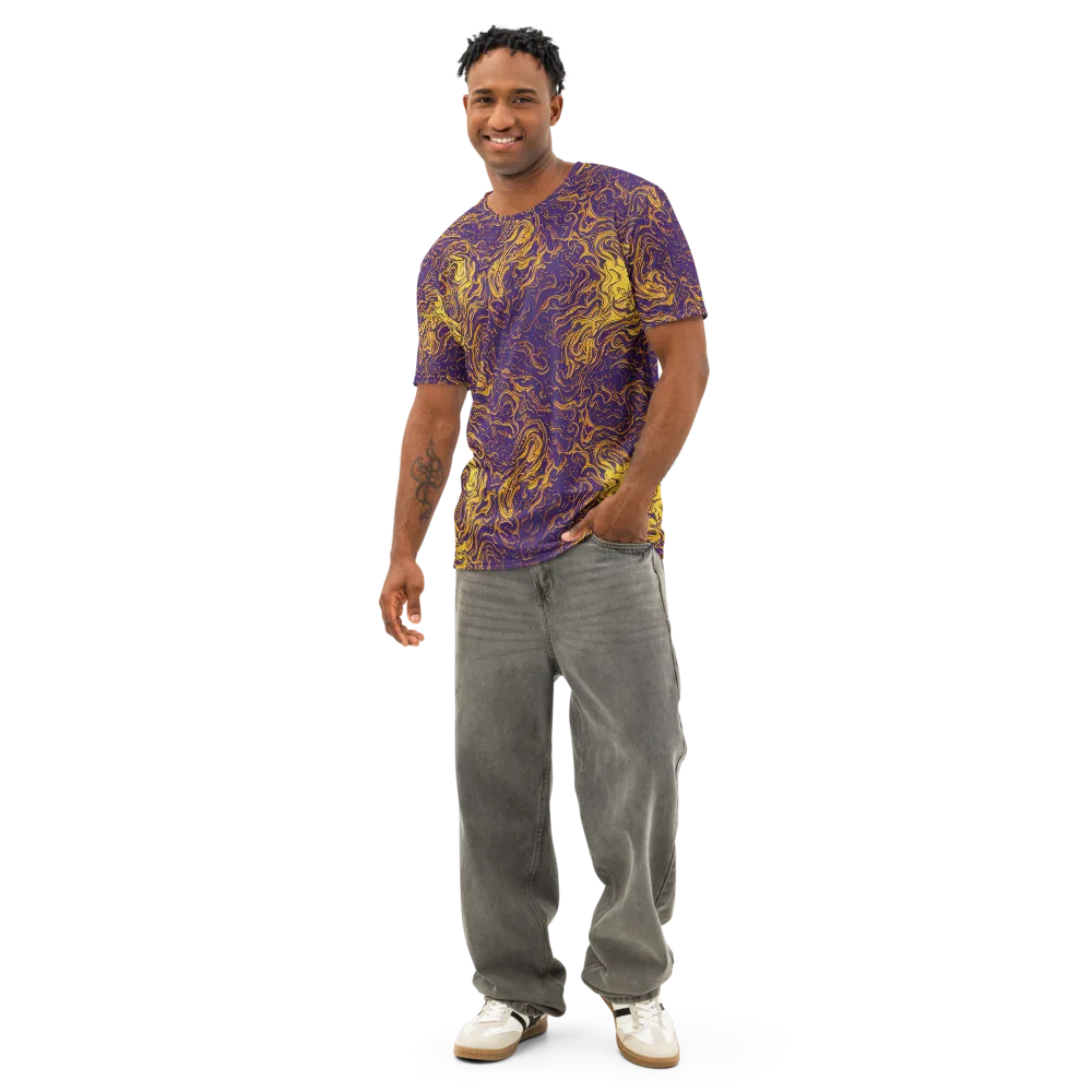 Royal Melt on Men's Cotton Crew Neck T-Shirt — Front