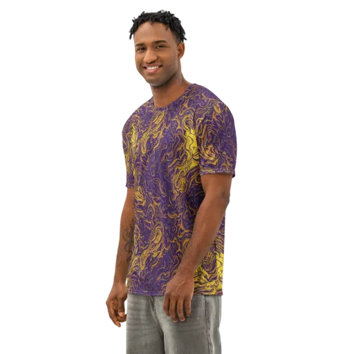 Royal Melt on a Men's Cotton Crew Neck T-Shirt