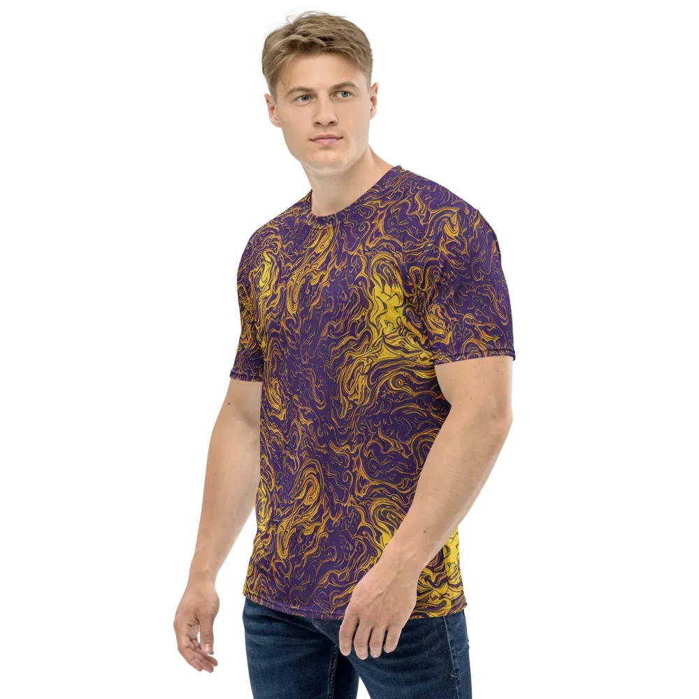 Royal Melt on Men's Crew Neck T-Shirt — Left