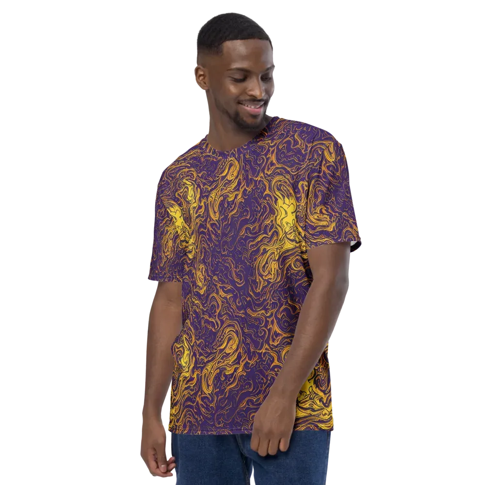 Royal Melt on Men's Crew Neck T-Shirt — Left