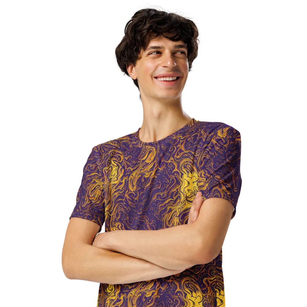 Royal Melt on Men's Crew Neck T-Shirt — Left Front