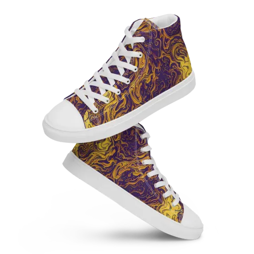 Royal Melt on a Men's High Top Canvas Shoes