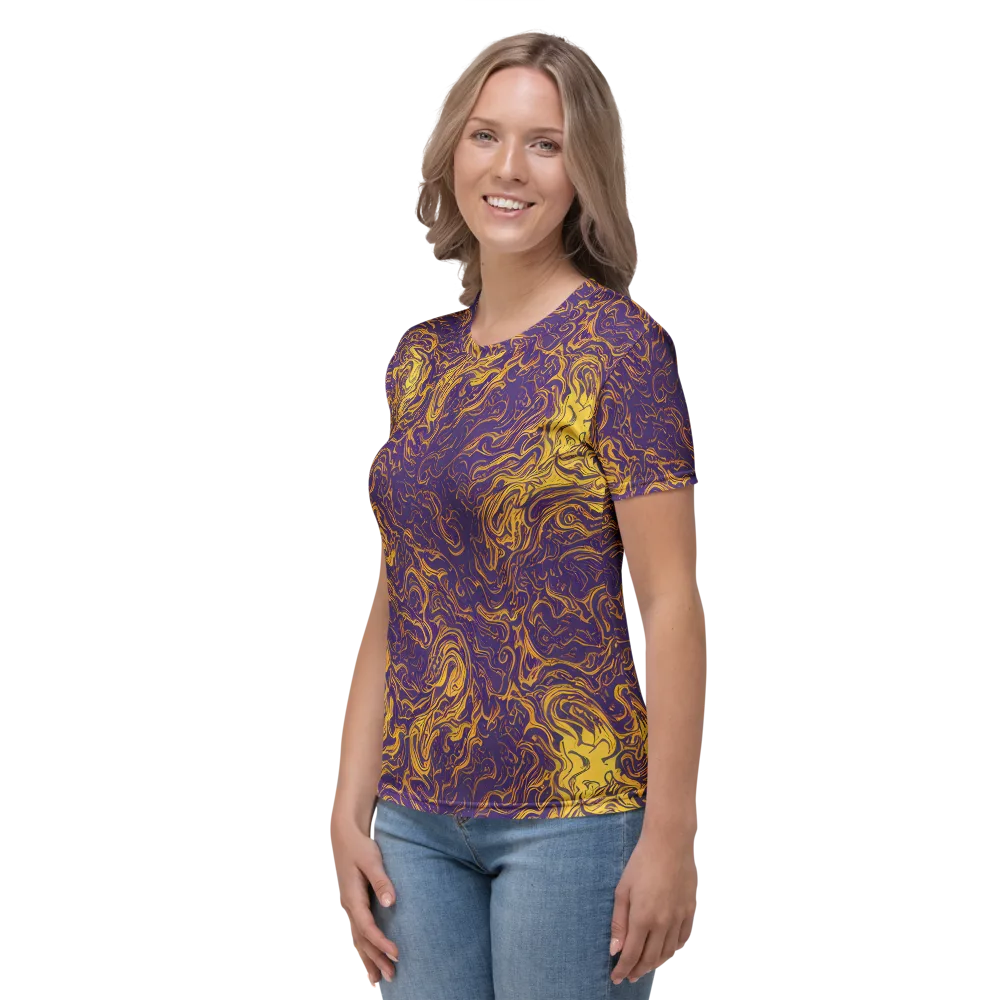 Royal Melt on Women's Crew Neck T-Shirt — Left