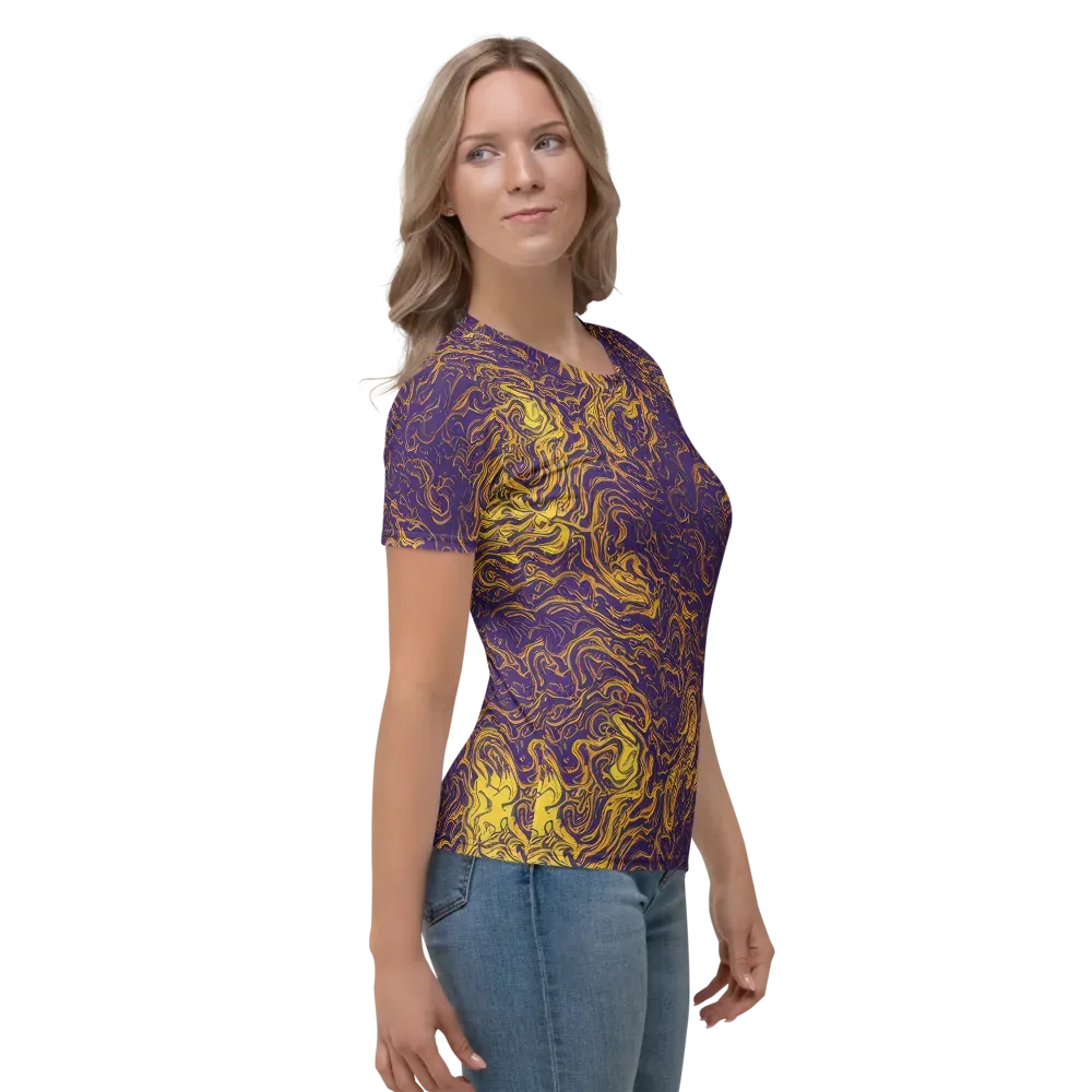 Royal Melt on Women's Crew Neck T-Shirt — Right
