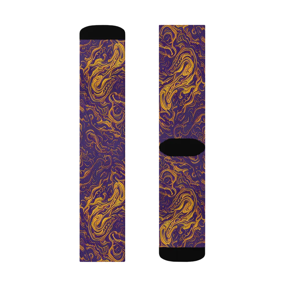 Royal Melt on Socks — Left Sock