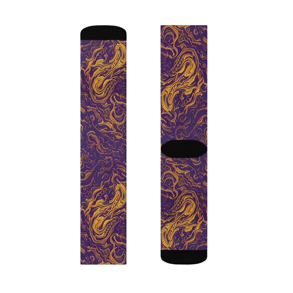 Royal Melt on Socks — Right Sock