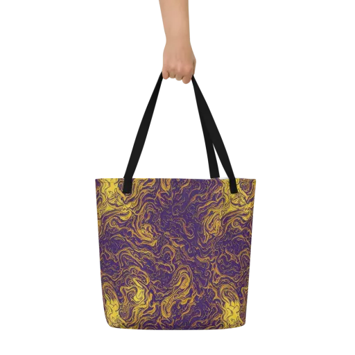 Royal Melt on a Large Tote Bag W/ Pocket