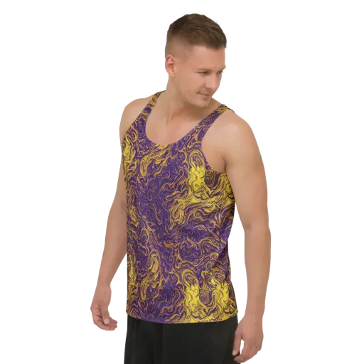 Royal Melt on a Men's Tank Top