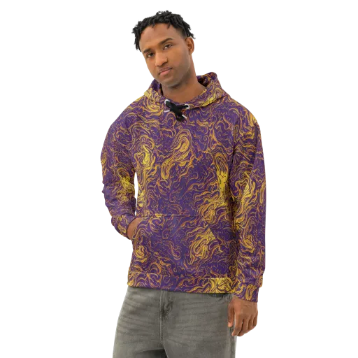 Royal Melt on a Cotton Hoodie