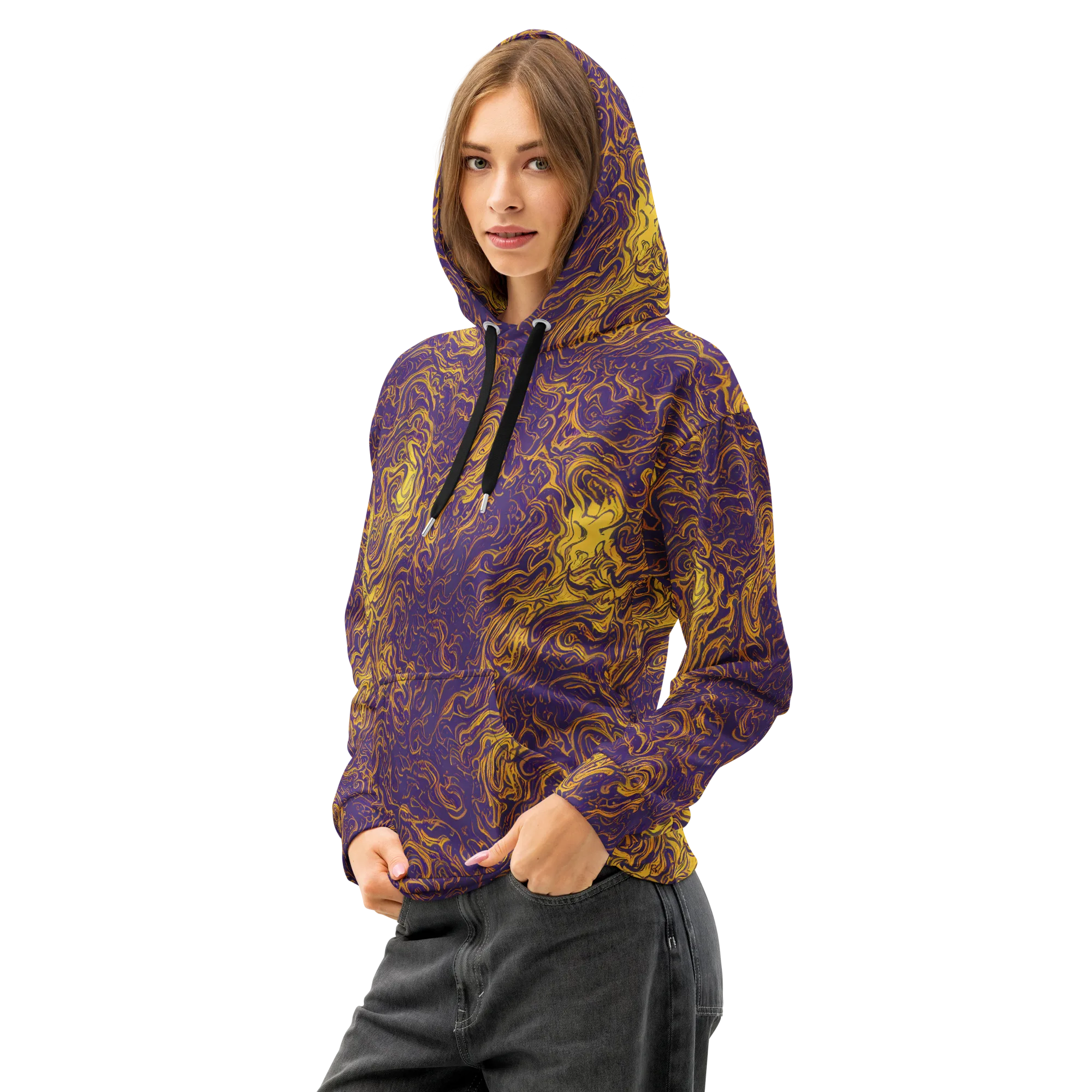 Royal Melt on Cotton Hoodie — Left Front