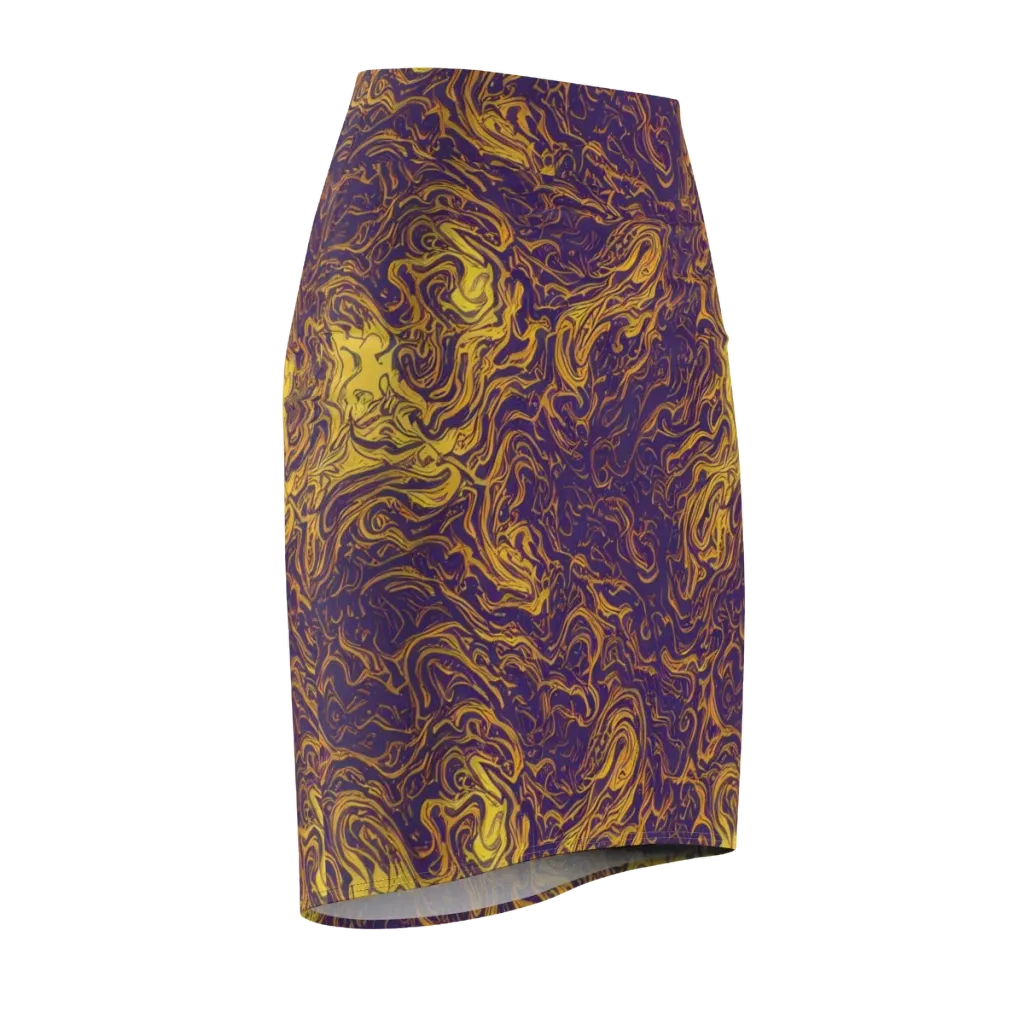 Royal Melt on Pencil Skirt — Front Side