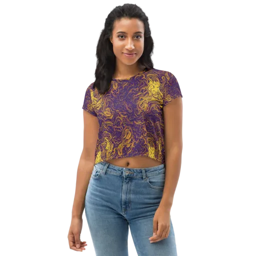 Royal Melt on a Crop Tee