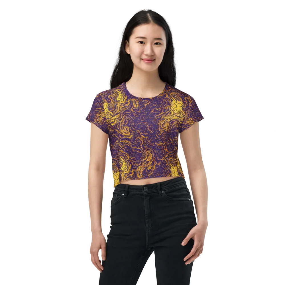 Royal Melt on Crop Tee — Front