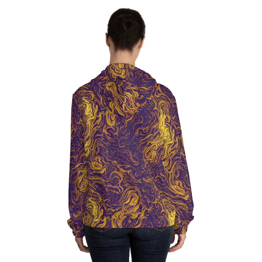 Royal Melt on Women's Full-Zip Hoodie — Back On Person