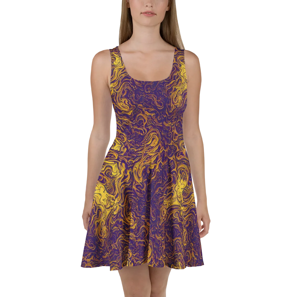 Royal Melt on Skater Dress — Front