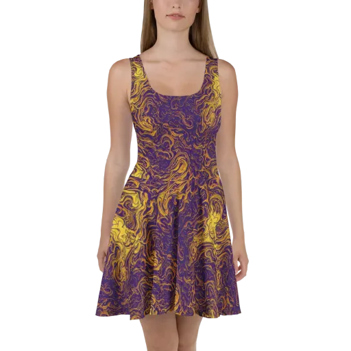 Royal Melt on a Skater Dress