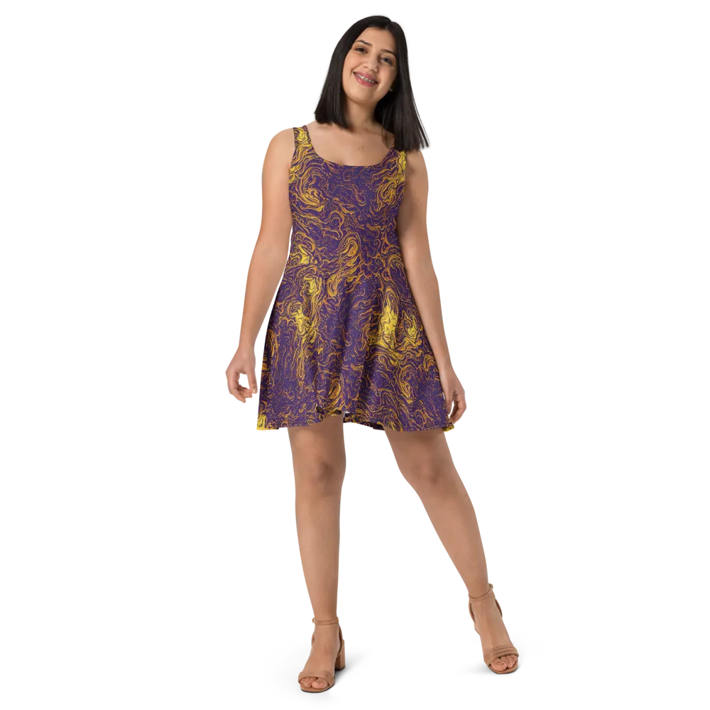Royal Melt on Skater Dress — Front