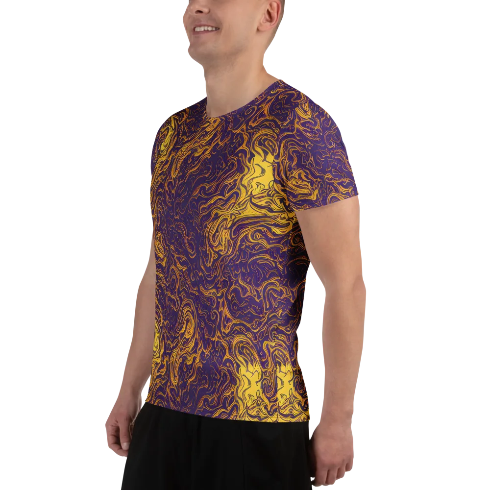Royal Melt on Men's Athletic T-Shirt — Left