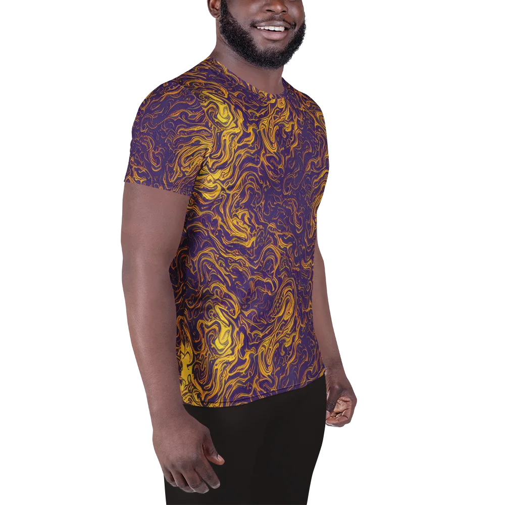 Royal Melt on Men's Athletic T-Shirt — Right
