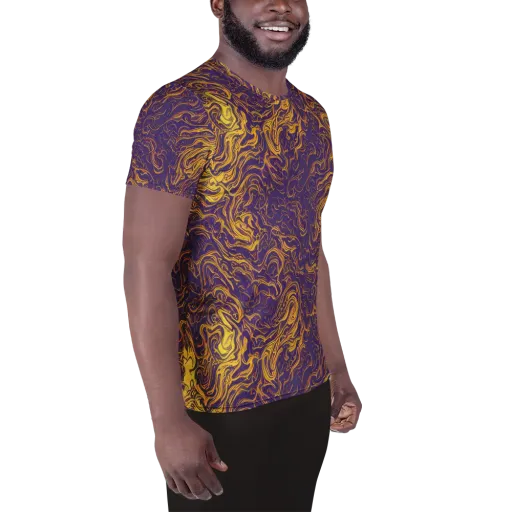 Royal Melt on a Men's Athletic T-Shirt
