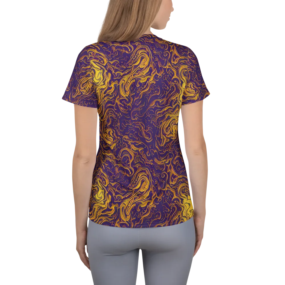 Royal Melt on Women's Athletic T-Shirt — Back